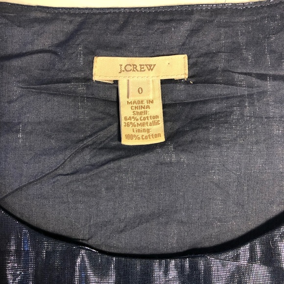 J.CREW Metallic Pleated Tiered Tank 0 - Picture 7 of 11